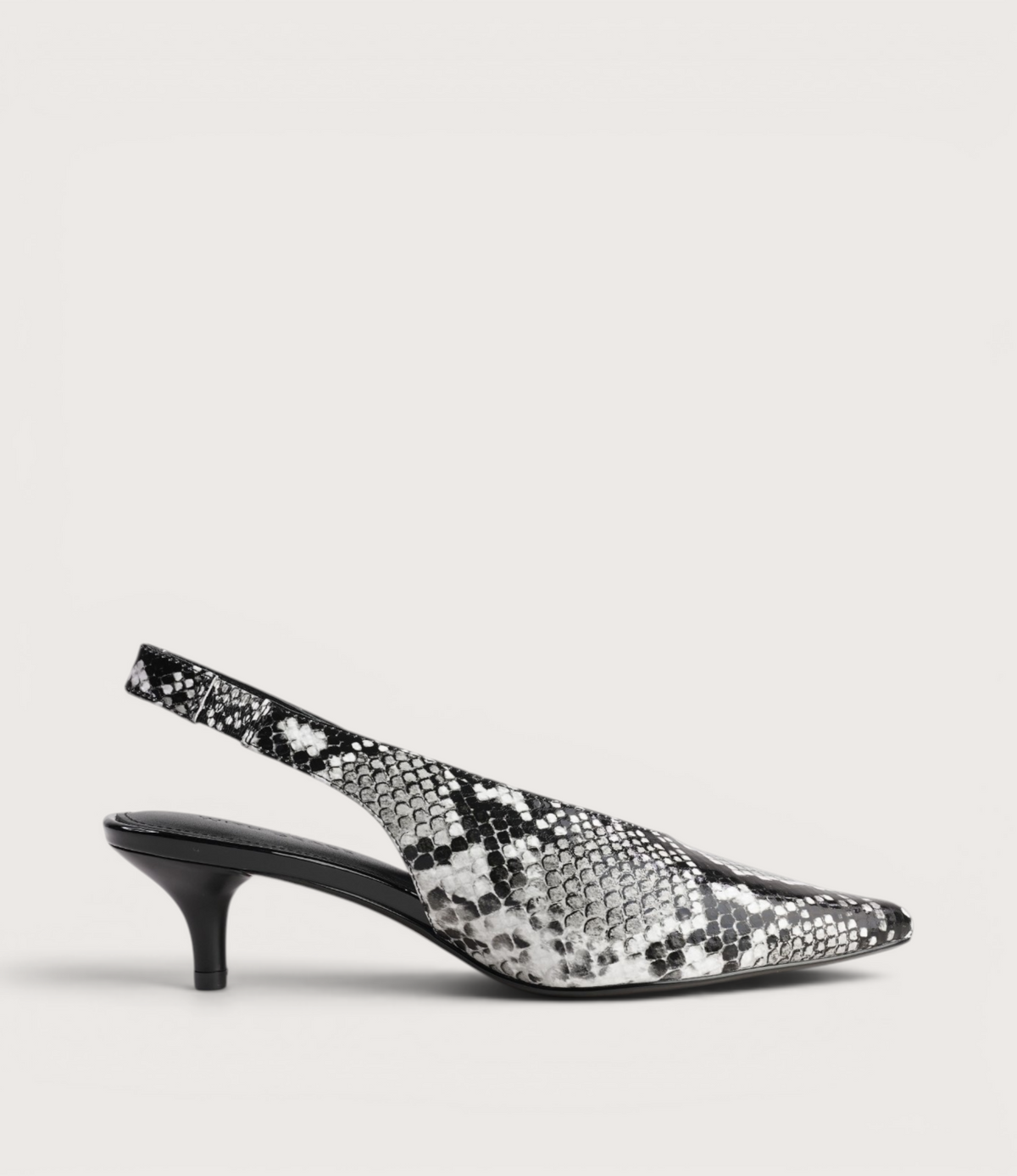 Hope Black Snake Multi Leather Heels