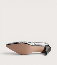 Hope Black Snake Multi Leather Heels