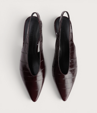 Hope Wine Leather Heels