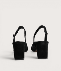 Mag Black Suede/Mesh Heels