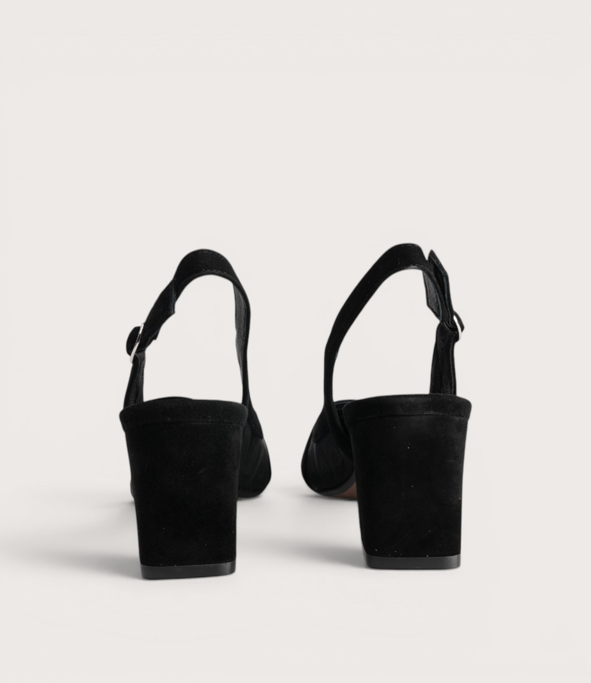 Mag Black Suede/Mesh Heels
