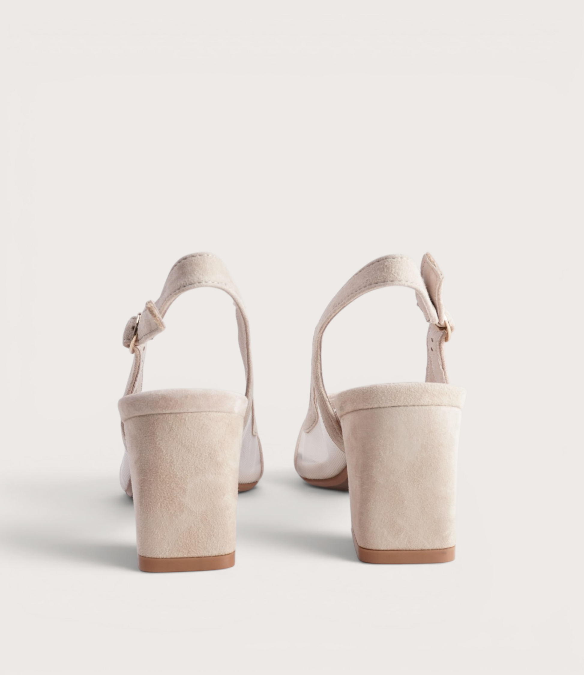 Mag Nude Suede/Mesh Heels