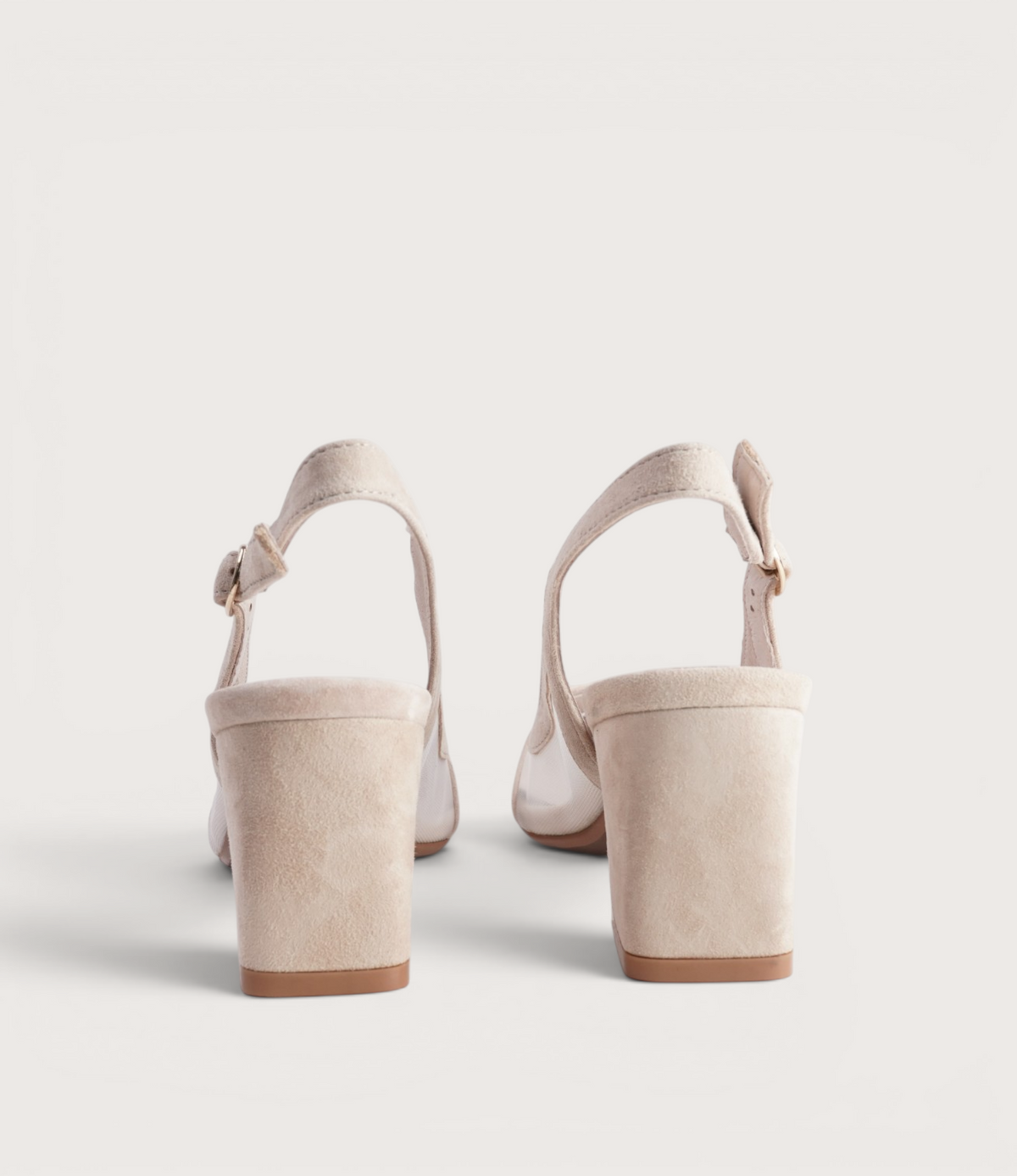 Mag Nude Suede/Mesh Heels