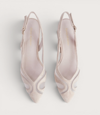 Mag Nude Suede/Mesh Heels