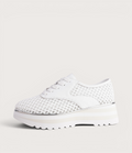 Endos White Raffia Sneakers