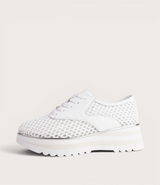 Endos White Raffia Sneakers