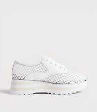 Endos White Raffia Sneakers