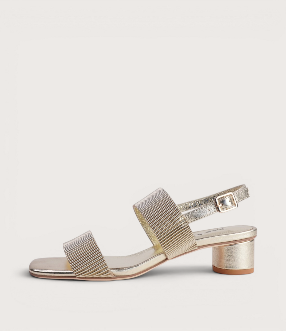 Hatsee Pale Gold Leather Heels