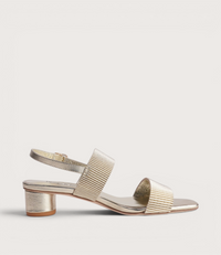 Hatsee Pale Gold Leather Heels