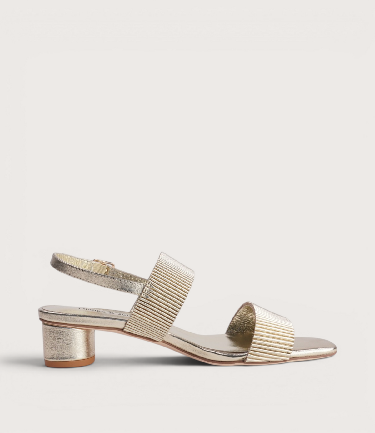 Hatsee Pale Gold Leather Heels