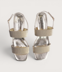 Hatsee Pale Gold Leather Heels