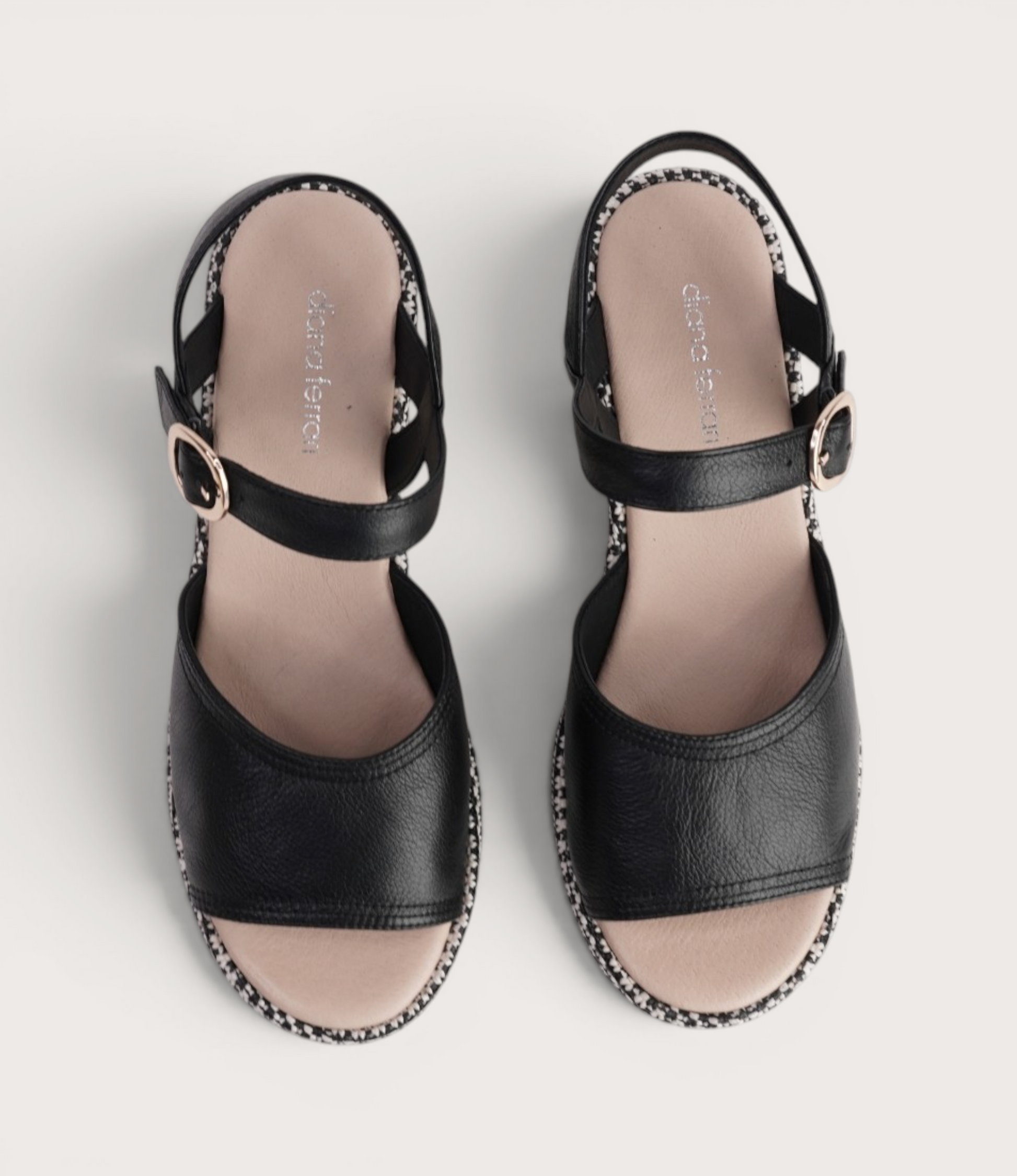 Busey Black/Black White Heels