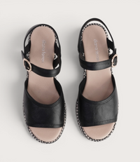 Busey Black/Black White Heels
