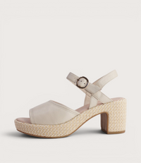 Busey Cream/White Natural Heels