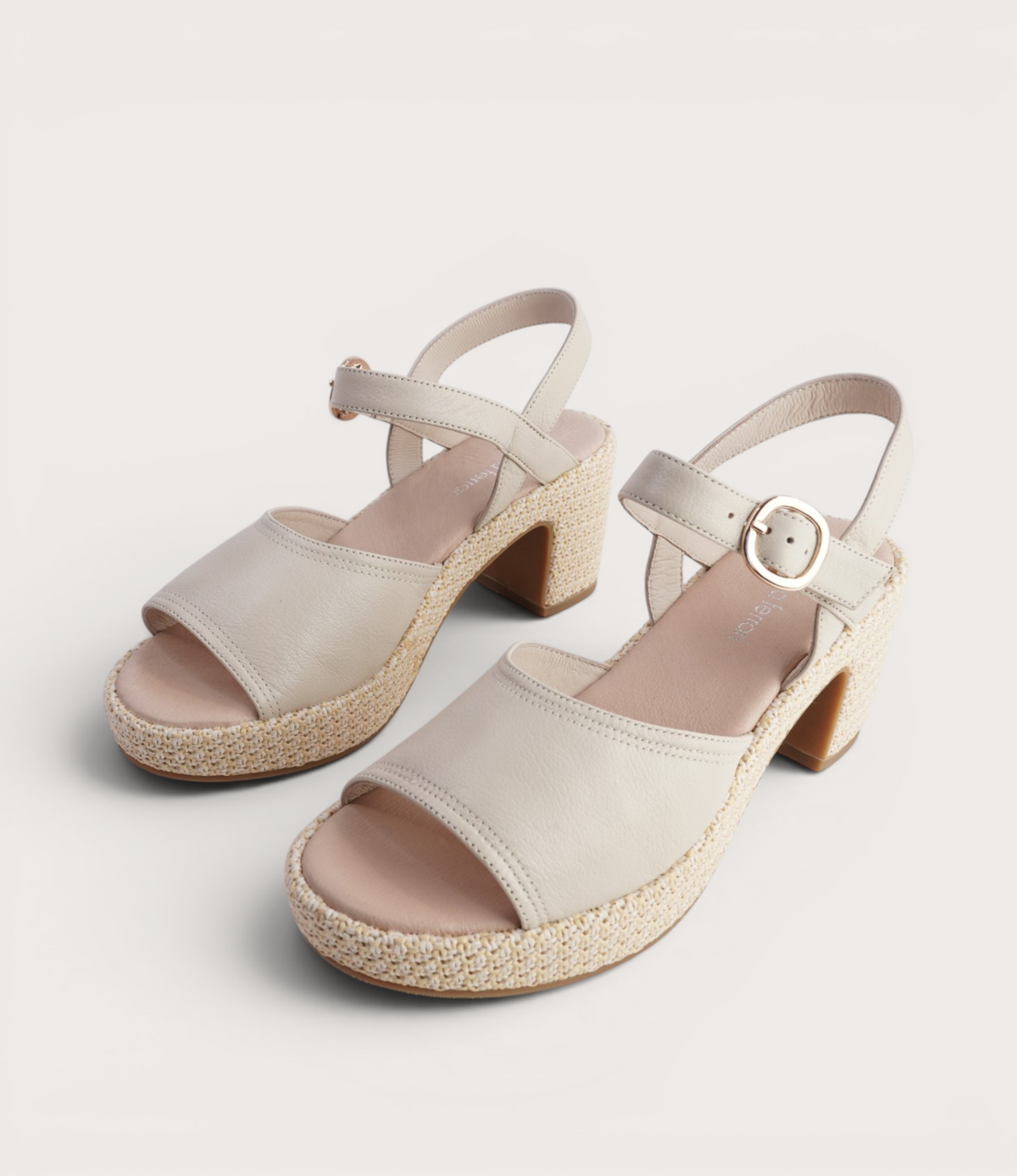 Busey Cream/White Natural Heels