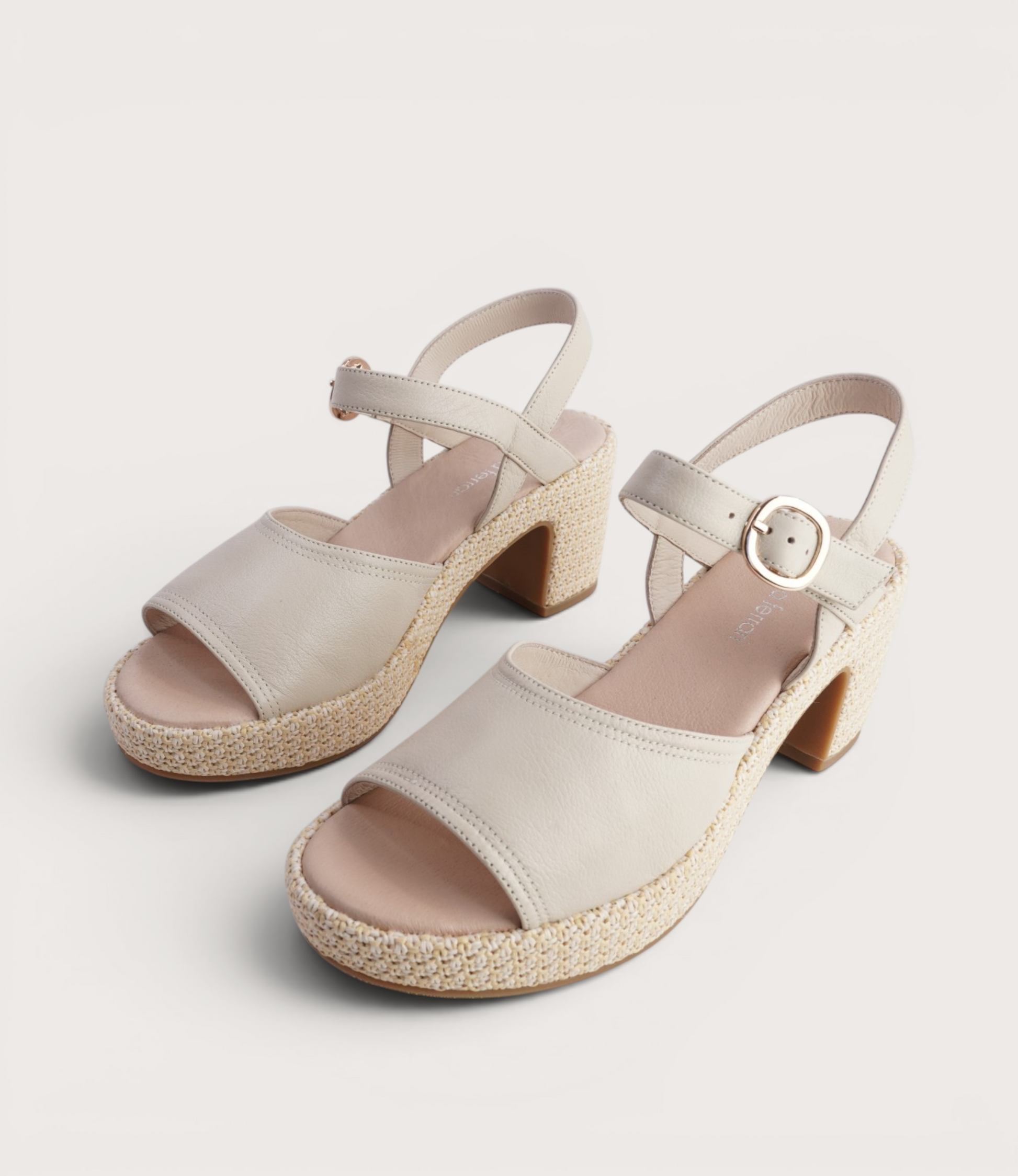 Busey Cream/White Natural Heels