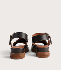 Positano Praline Leather Sandals