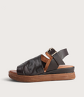 Positano Praline Leather Sandals