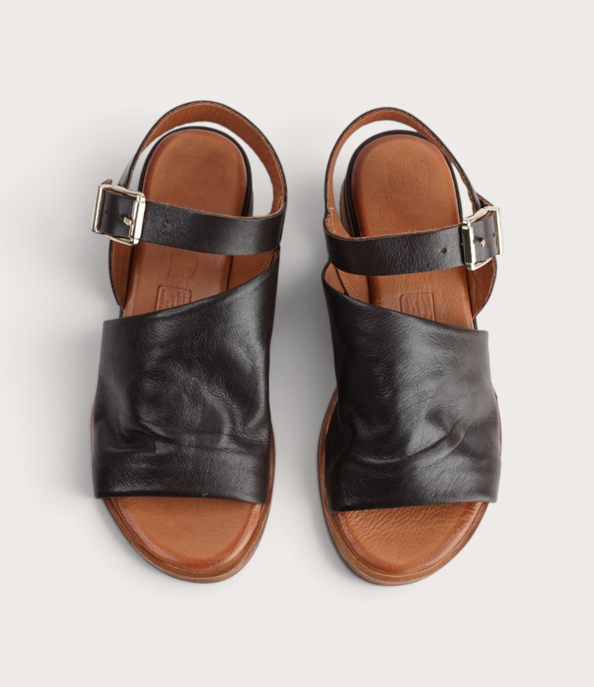 Positano Praline Leather Sandals