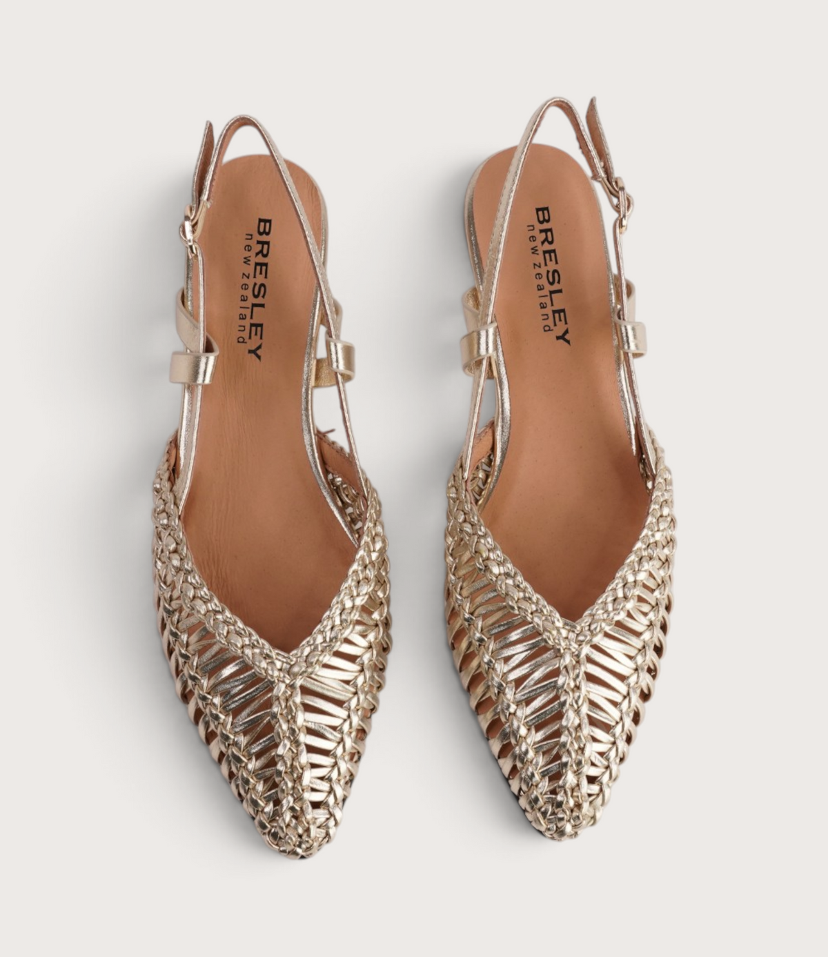 Amelia Soft Gold Leather Flats
