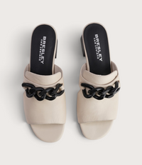 Adder Swan/Black Leather Heels
