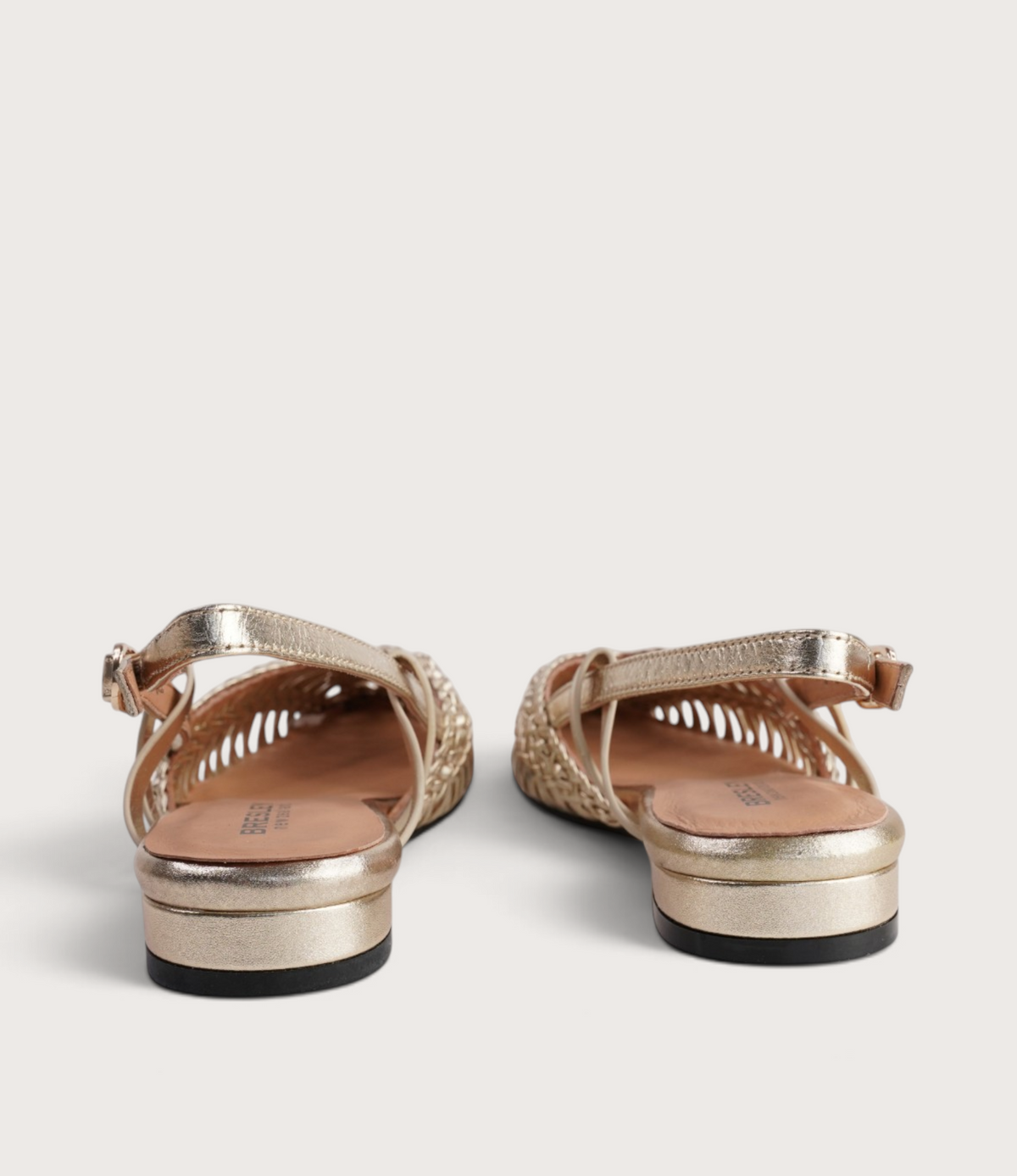 Amelia Soft Gold Leather Flats