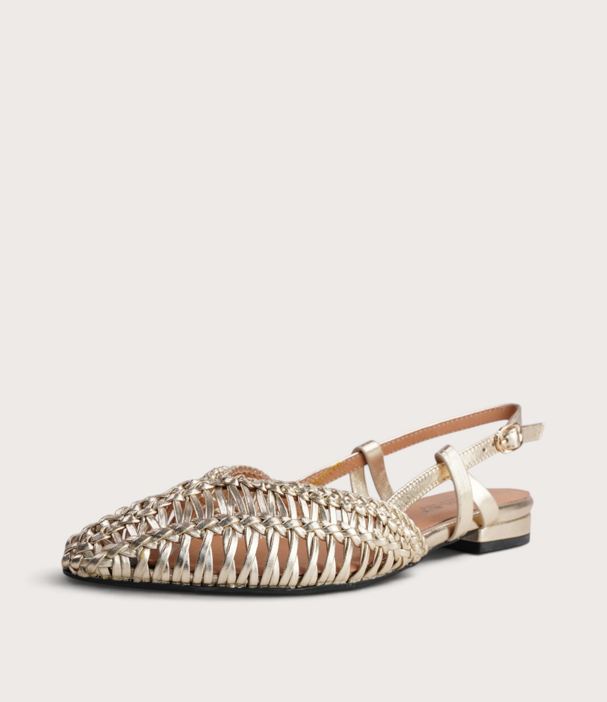 Amelia Soft Gold Leather Flats