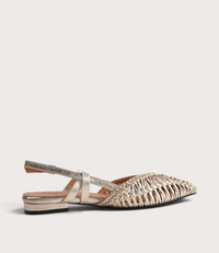 Amelia Soft Gold Leather Flats