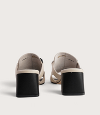 Adder Swan/Black Leather Heels