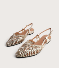 Amelia Soft Gold Leather Flats