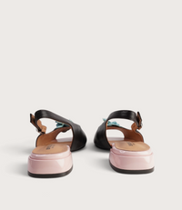Saffy Chocolate Multi Leather Flats