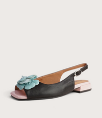 Saffy Chocolate Multi Leather Flats