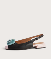 Saffy Chocolate Multi Leather Flats