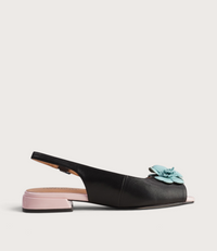 Saffy Chocolate Multi Leather Flats