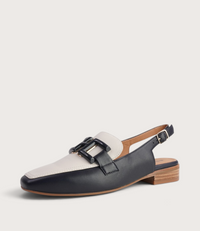 Shake Navy/Bone Leather Loafers