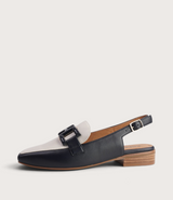 Shake Navy/Bone Leather Loafers