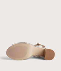 Smoothy Gold Leather Heels