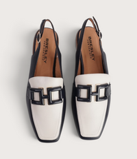 Shake Navy/Bone Leather Loafers