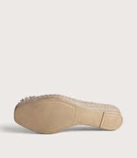 Erica Cappuccino Leather Espadrille Wedges