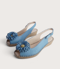 Erica Cielo Leather Espadrille Wedges
