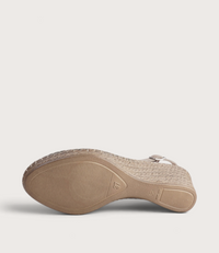 Verese Cappuccino Leather Espadrille Wedges