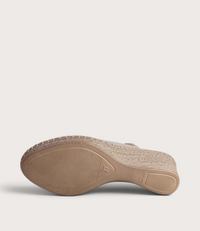 Verese Platino Leather Espadrille Wedges