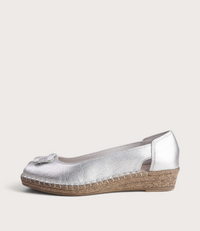 Erma Argento Leather Espadrille Wedges