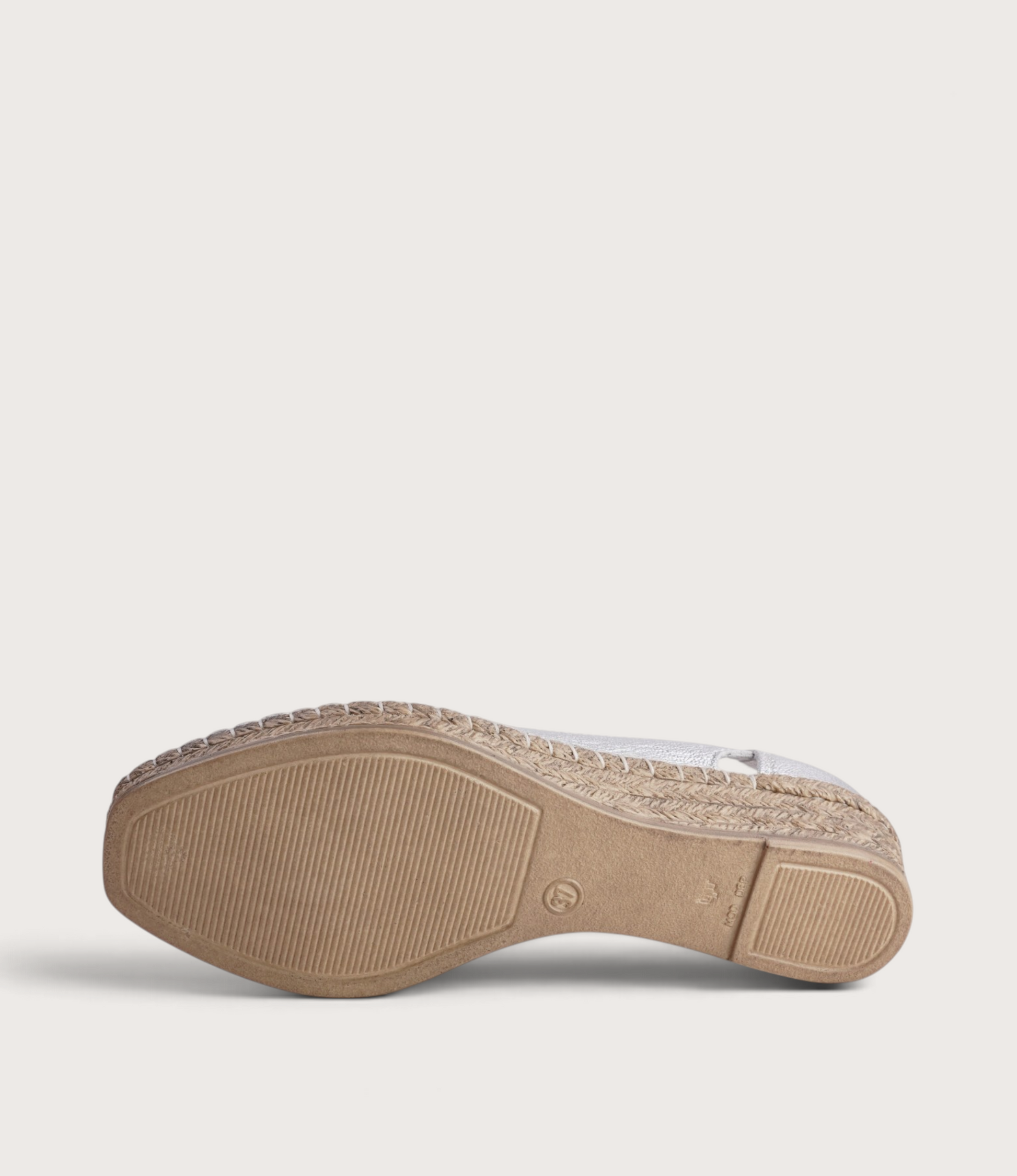 Erma Argento Leather Espadrille Wedges