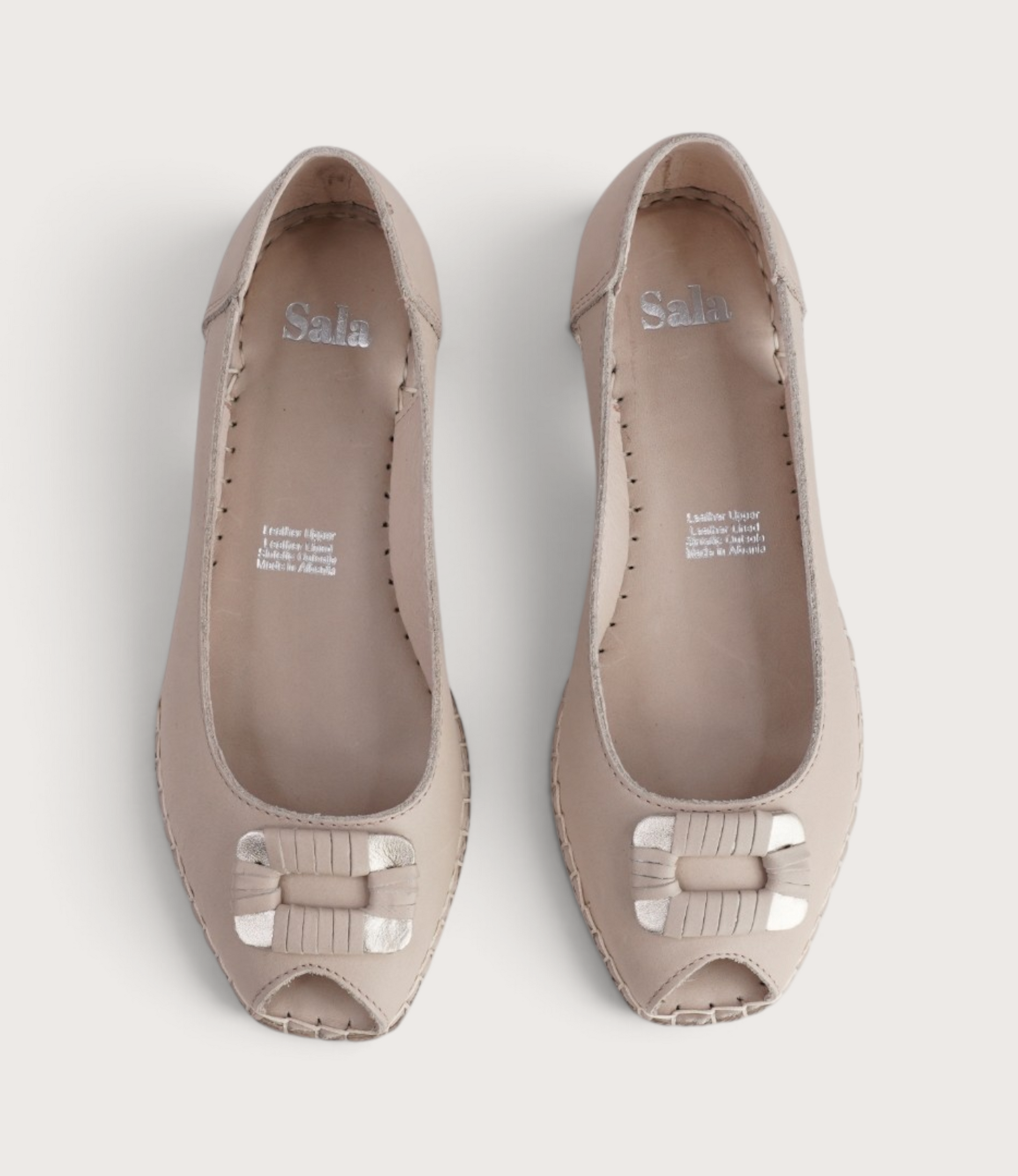 Erma Cappuccino Leather Espadrille Wedges