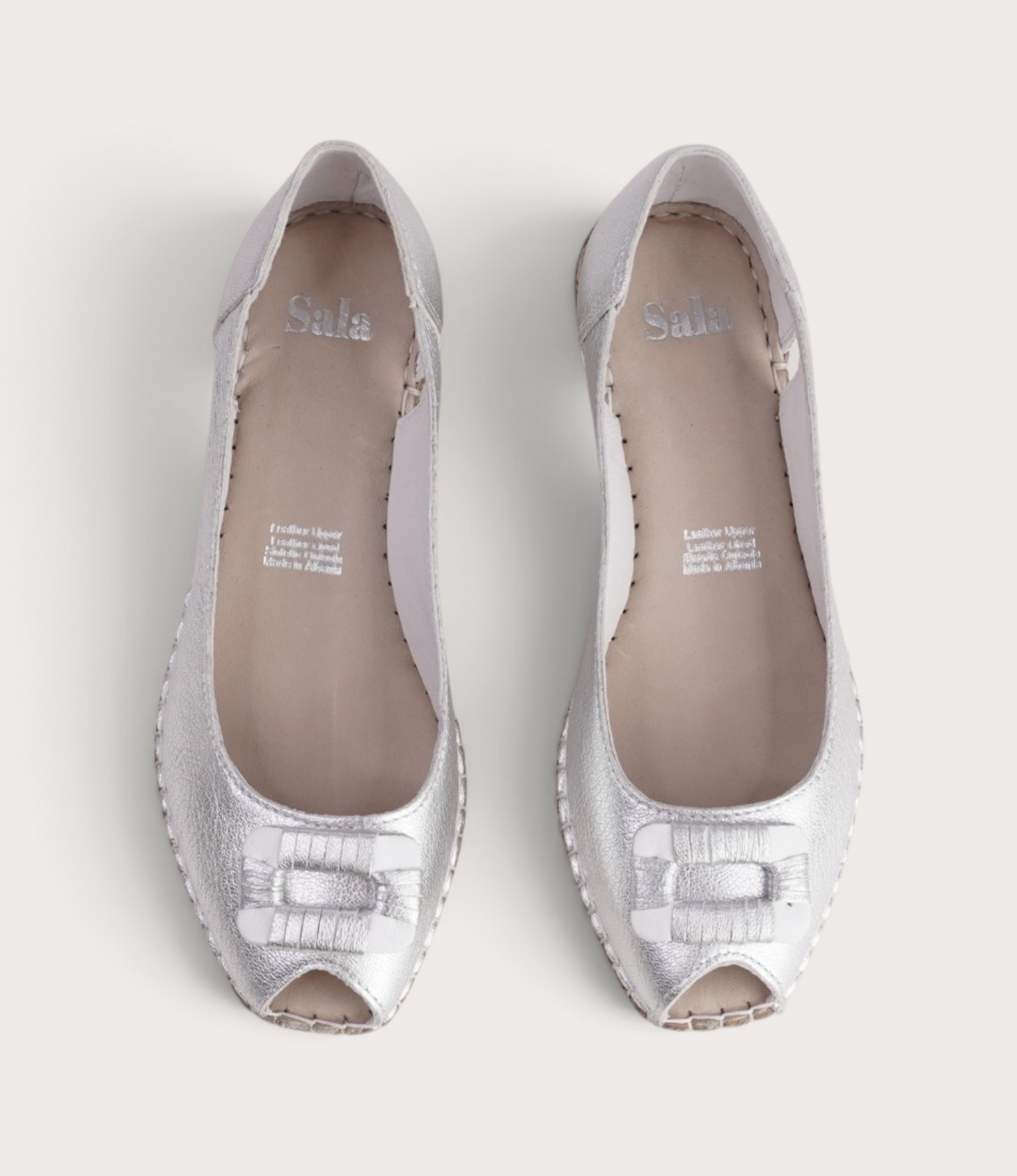 Erma Argento Leather Espadrille Wedges