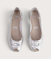 Erma Argento Leather Espadrille Wedges