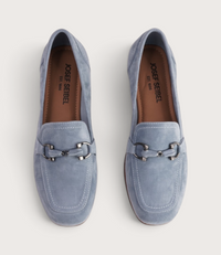 Fenja 34 Sky Blue Suede Loafers