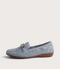 Fenja 34 Sky Blue Suede Loafers