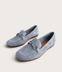 Fenja 34 Sky Blue Suede Loafers